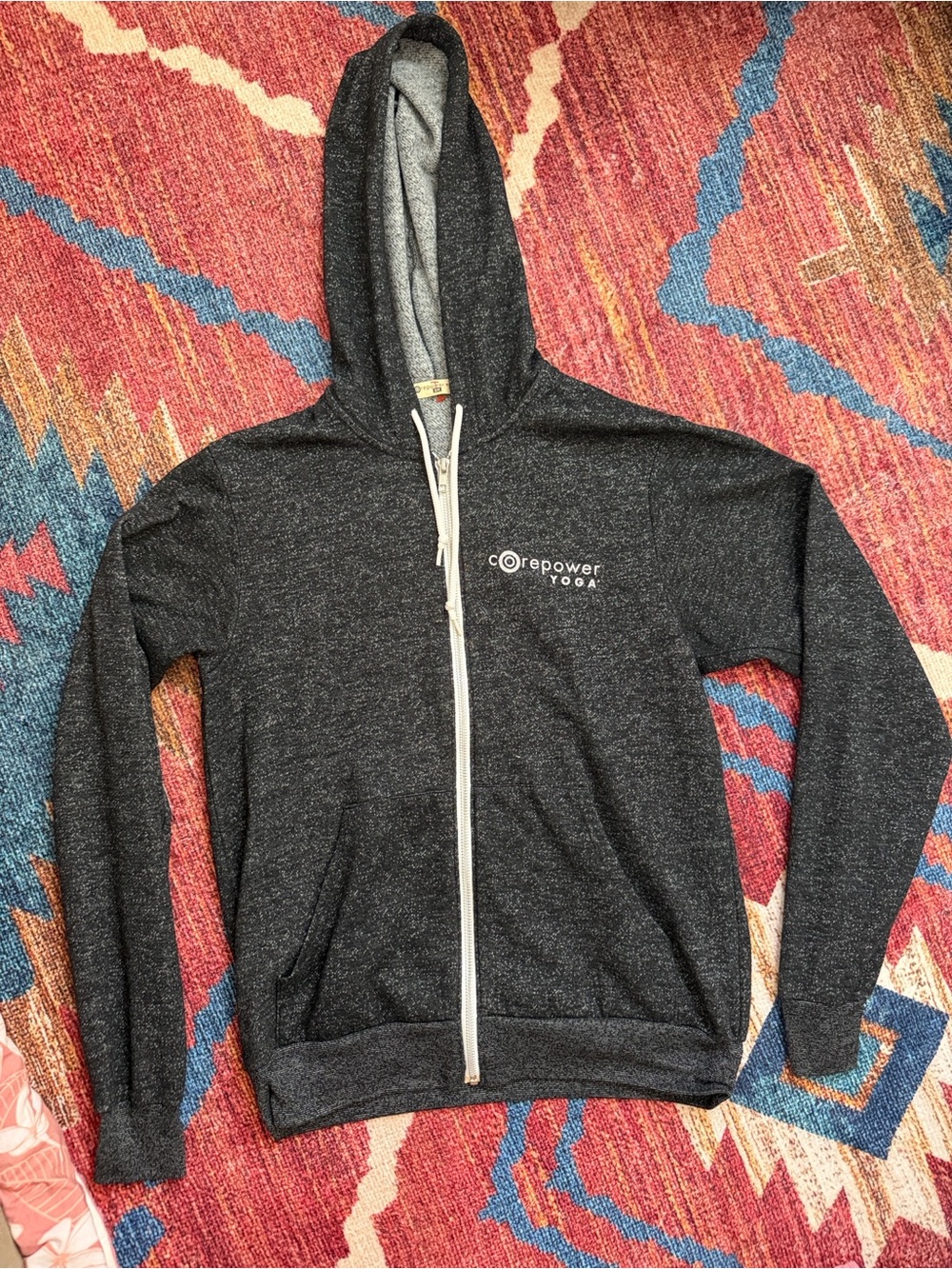 Corepower Women's Charcoal Zip-Up Hoodie
